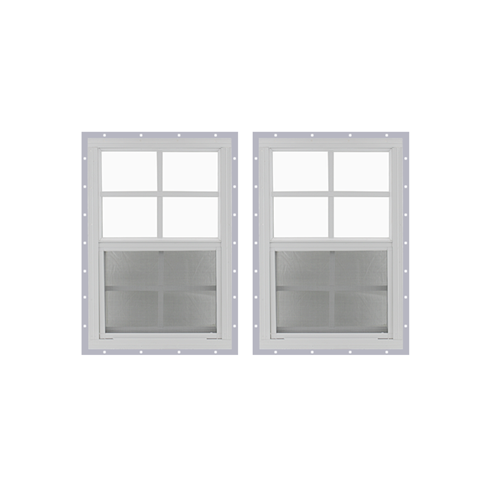 14" x 21" Window with Tempered Glass Bundle White J-Channel Front