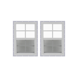 14" x 21" Window with Tempered Glass Bundle White J-Channel Front