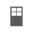 Vertical Slider 14 x 27 Window with Tempered Glass Black Flush