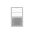 Vertical Slider 14 x 27 Window with Tempered Glass White Flush 