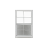 Vertical Slider 14 x 27 Window with Tempered Glass White Flush Back
