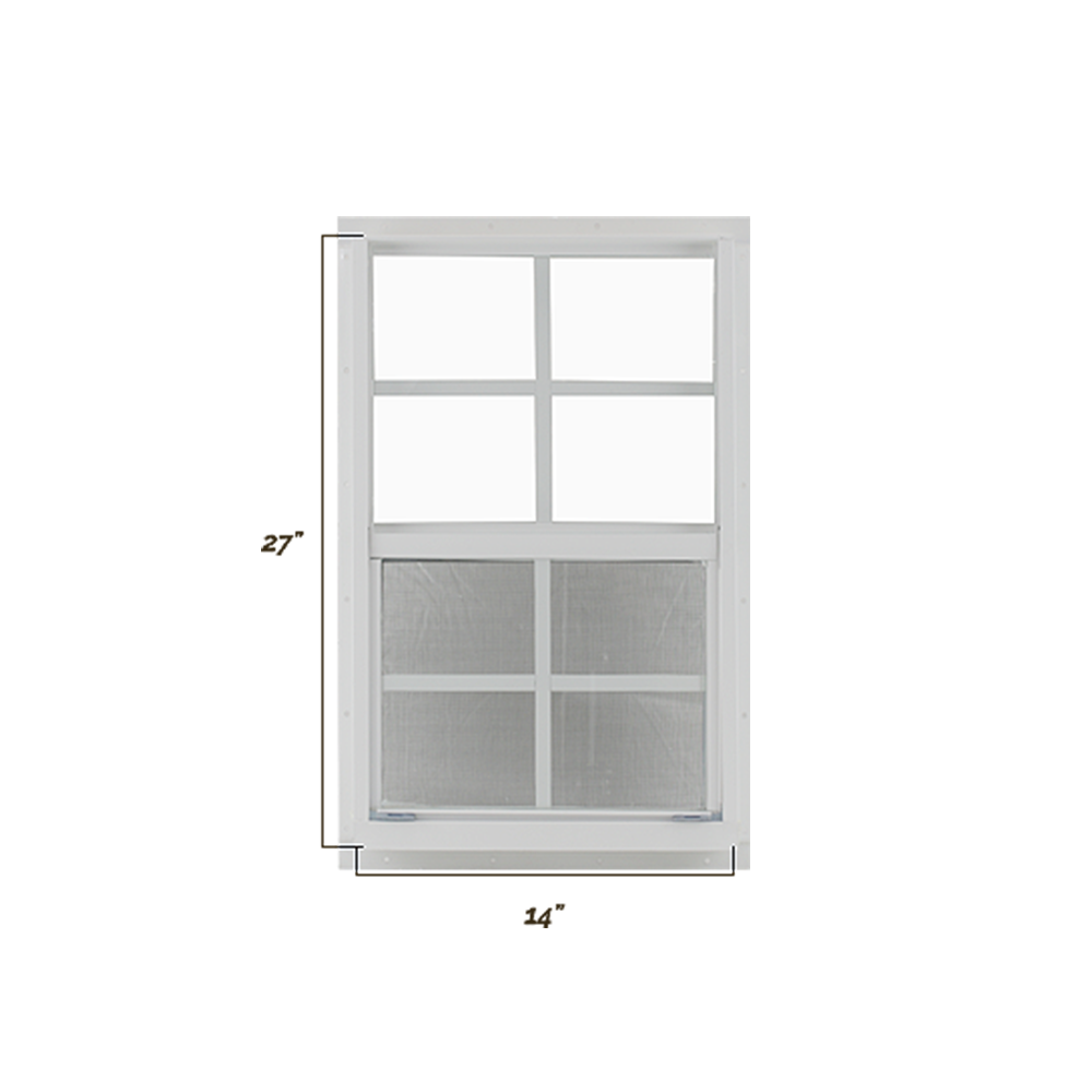 Vertical Slider 14 x 27 Window with Tempered Glass Dimensions