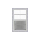 Vertical Slider 14 x 27 Window with Tempered Glass White J-Channel