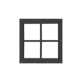 Fixed 16" x 16" Square Window with Tempered Glass Black Flush