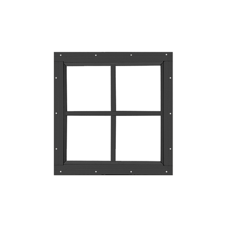 Fixed 16" x 16" Square Window with Tempered Glass Black Flush