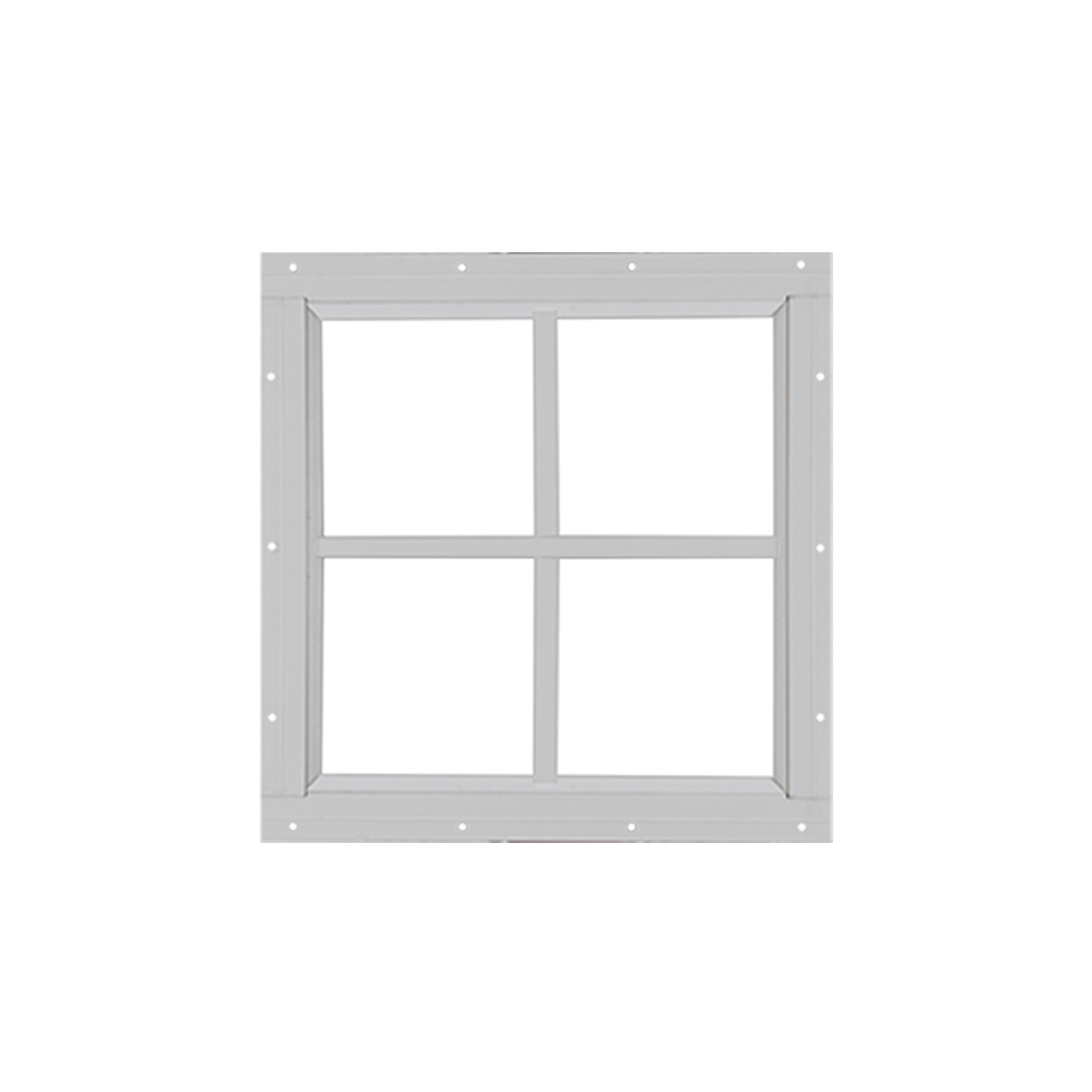 Fixed 16" x 16" Square Window with Tempered Glass White Flush