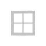 Fixed 16" x 16" Square Window with Tempered Glass White Flush