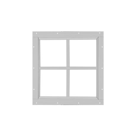 Fixed 16" x 16" Square Window with Tempered Glass White Flush