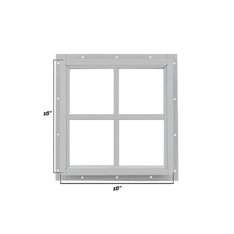 Fixed 16" x 16" Square Window with Tempered Glass Dimensions