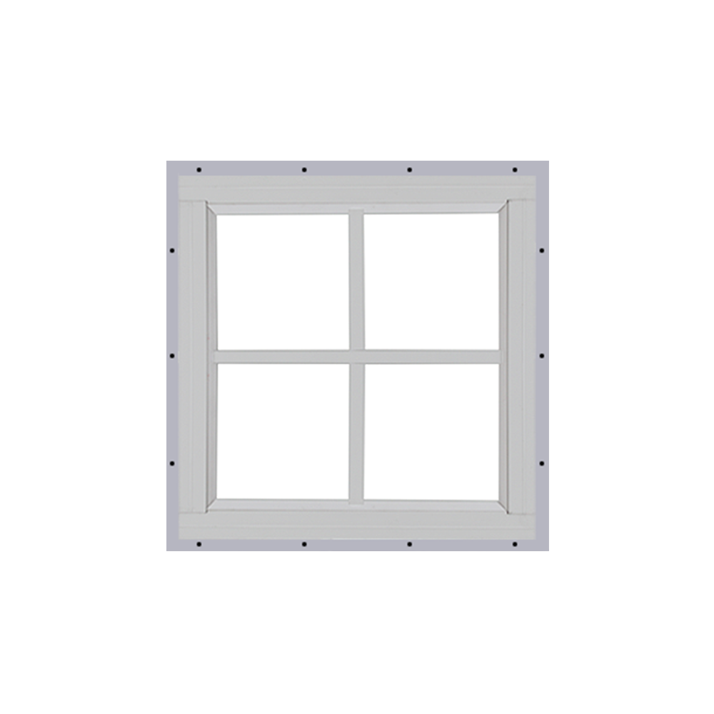 Fixed 16" x 16" Square Window with Tempered Glass White J-Channel
