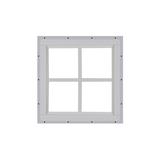 Fixed 16" x 16" Square Window with Tempered Glass White J-Channel