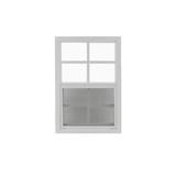 Vertical Slider 16" x 24" Window with Tempered Glass White Flush