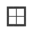 Fixed 18" x 18" Square Window with Tempered Glass Black Flush