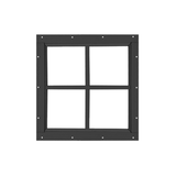 Fixed 18" x 18" Square Window with Tempered Glass Black Flush