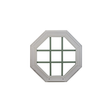 Octagon Window 18" x 18" Double Pane Standard Glass Clear Front