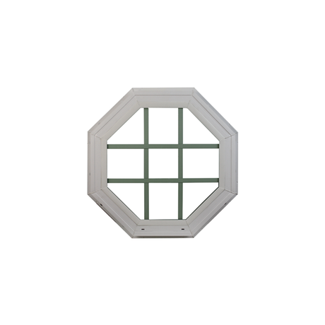 Octagon Window 18" x 18" Double Pane Standard Glass Clear Front