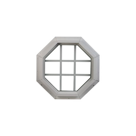 Octagon Window 18" x 18" Double Pane Standard Glass Clear Back