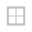 Fixed 18" x 18" Square Window with Tempered Glass White Flush