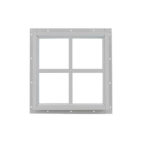 Fixed 18" x 18" Square Window with Tempered Glass White Flush Back