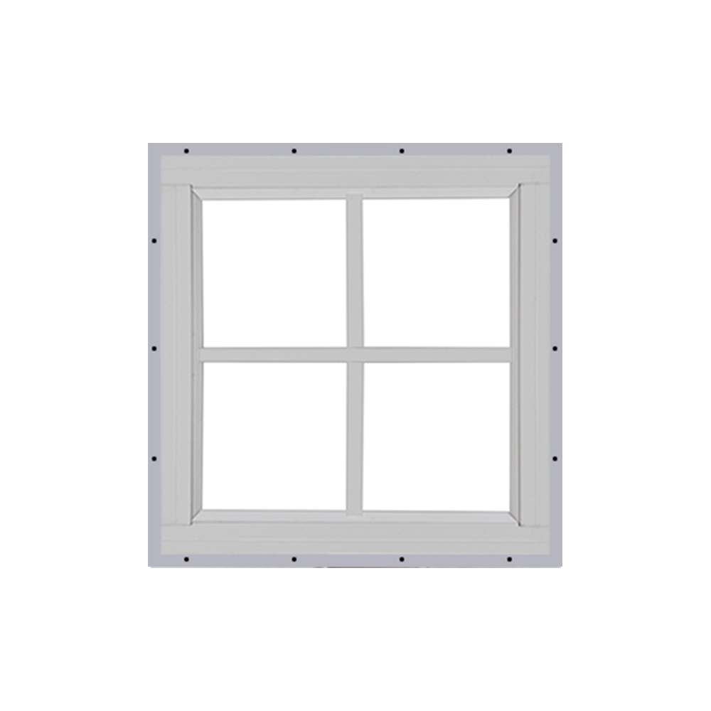 Fixed 18" x 18" Square Window with Tempered Glass J-Channel