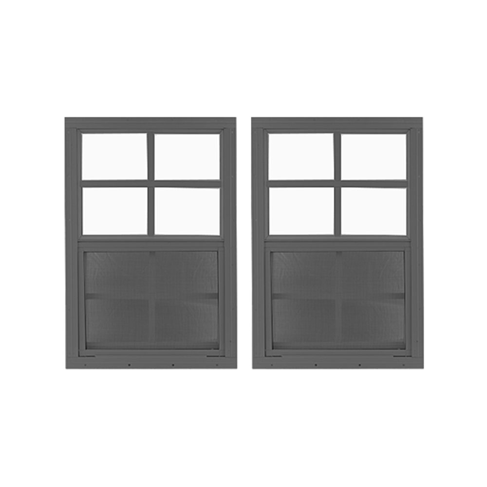 18" x 23" Window with Tempered Glass Bundle Black Front