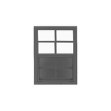 Vertical Slider 18" x 23" Window with Tempered Glass Black Flush