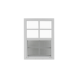 Vertical Slider 18" x 23" Window with Tempered Glass White Flush