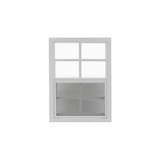 Vertical Slider 18" x 23" Window with Tempered Glass White Flush