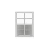 Vertical Slider 18" x 23" Window with Tempered Glass White Flush Back
