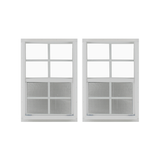 18" x 23" Window with Tempered Glass Bundle White Back
