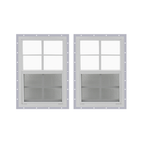 18" x 23" Window with Tempered Glass Bundle White J-Channel Front