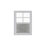 Vertical Slider 18" x 23" Window with Tempered Glass White J-Channel