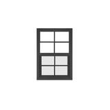 Vertical Window 18" x 27" Double Pane Standard Glass Clear Black Front