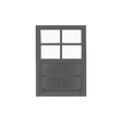 Vertical Slider 18" x 27" Window with Tempered Glass Black Flush