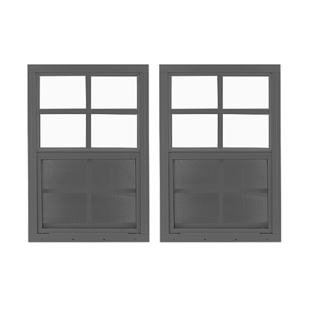 18" x 27" Window with Tempered Glass Bundle Black Front