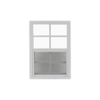 Vertical Slider 18" x 27" Window with Tempered Glass White Flush