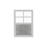 Vertical Slider 18" x 27" Window with Tempered Glass White Flush