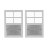 18" x 27" Window with Tempered Glass Bundle White Front
