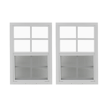 18" x 27" Window with Tempered Glass Bundle White Front