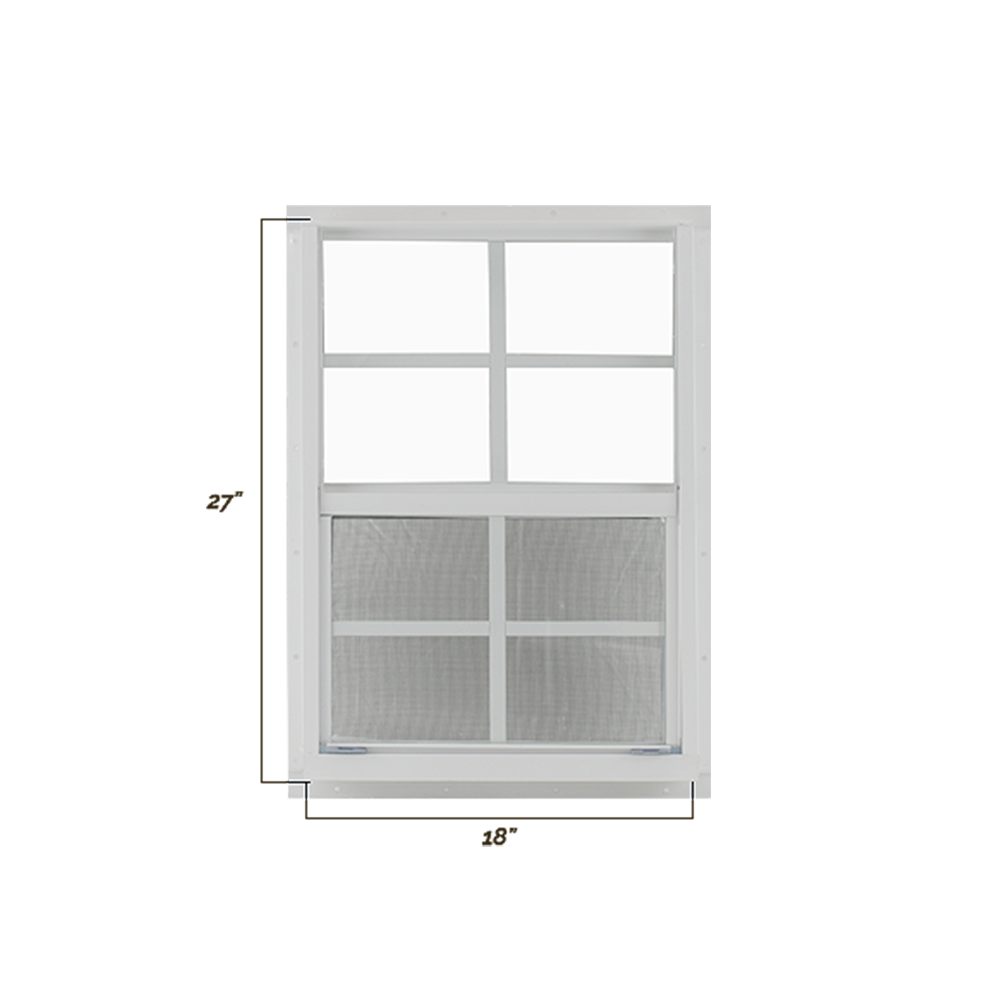 Vertical Slider 18" x 27" Window with Tempered Glass Dimensions