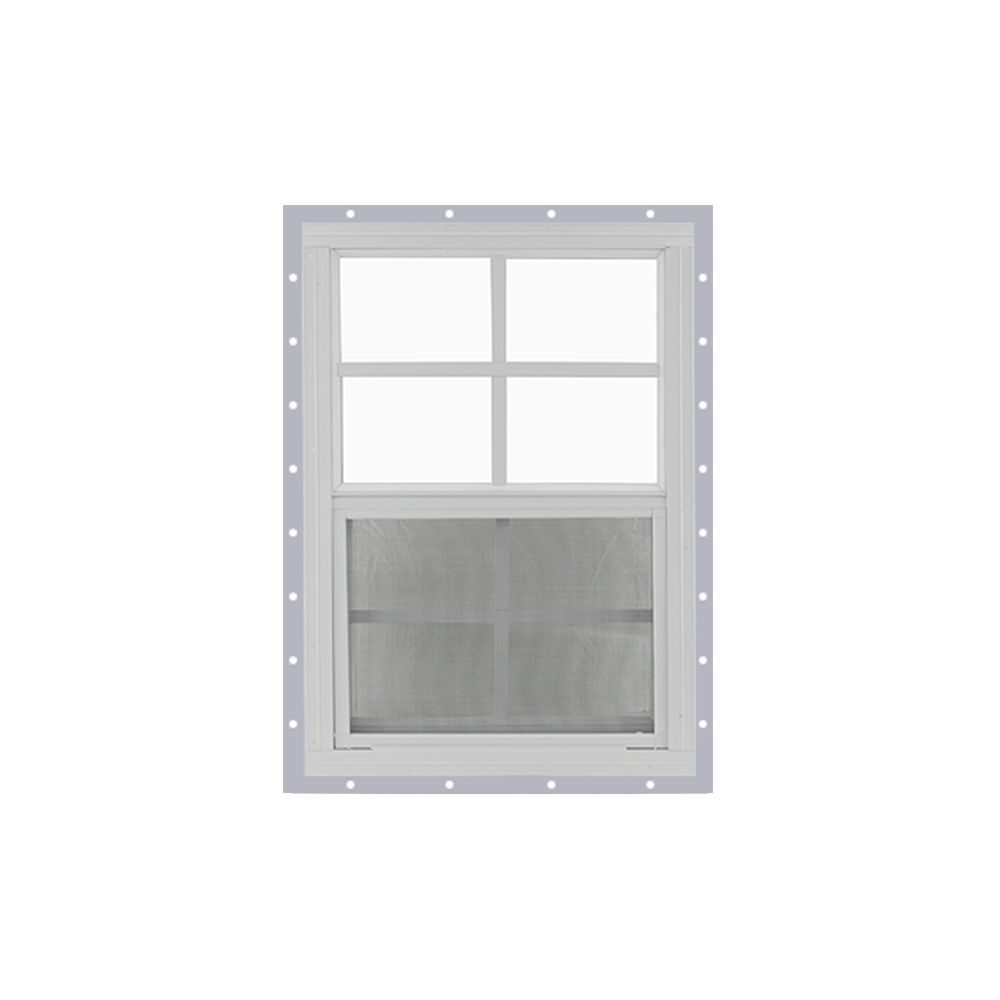 Vertical Slider 18" x 27" Window with Tempered Glass White J-Channel