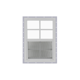 Vertical Slider 18" x 27" Window with Tempered Glass White J-Channel