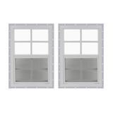 18" x 27" Window with Tempered Glass Bundle White J-Channel Front