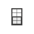 Vertical Window 18" x 36" Double Pane Standard Glass Clear Black