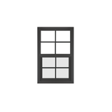 Vertical Window 18" x 36" Double Pane Standard Glass Clear Black