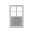 Vertical Slider 18" x 36" Shed Window with Tempered Glass White Flush