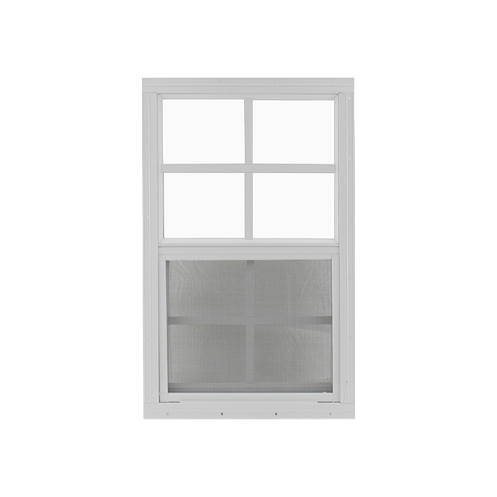 Vertical Slider 18" x 36" Shed Window with Tempered Glass White Flush