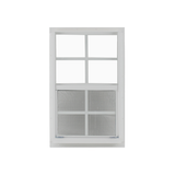 Vertical Slider 18" x 36" Shed Window with Tempered Glass White Flush Back