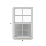 Vertical Slider 18" x 36" Shed Window with Tempered Glass Dimensions