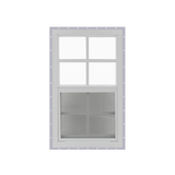 Vertical Slider 18" x 36" Shed Window with Tempered Glass White J-Channel